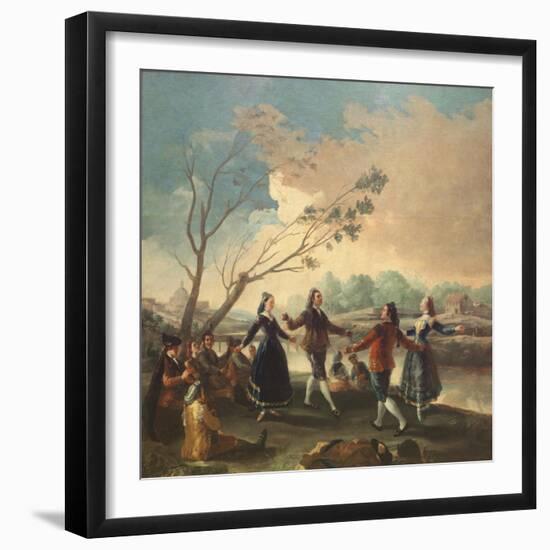 Dance on the Banks of the River Manzanares, 1777-Francisco de Goya-Framed Giclee Print