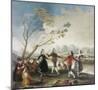Dance on the Banks of the River Manzanares-Francisco de Goya-Mounted Premium Giclee Print