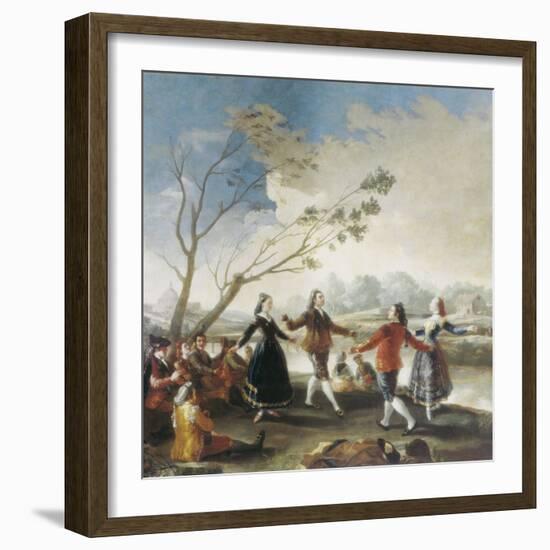 Dance on the Banks of the River Manzanares-Francisco de Goya-Framed Art Print