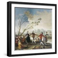 Dance on the Banks of the River Manzanares-Francisco de Goya-Framed Art Print