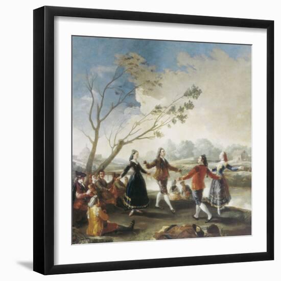 Dance on the Banks of the River Manzanares-Francisco de Goya-Framed Art Print