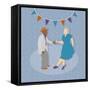 Dance party-Claire Huntley-Framed Stretched Canvas