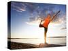 Dance Pose on the Beach of Lincoln Park, West Seattle, Washington-Dan Holz-Stretched Canvas