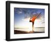 Dance Pose on the Beach of Lincoln Park, West Seattle, Washington-Dan Holz-Framed Photographic Print