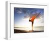 Dance Pose on the Beach of Lincoln Park, West Seattle, Washington-Dan Holz-Framed Photographic Print