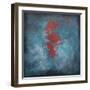 Dance Red on Blue-Tim Nyberg-Framed Giclee Print