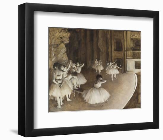 Dance Rehearsal, 1874-Edgar Degas-Framed Giclee Print