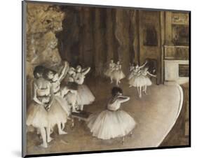 Dance Rehearsal, 1874-Edgar Degas-Mounted Giclee Print