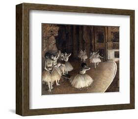 Dance Rehearsal, c.1874-Edgar Degas-Framed Art Print