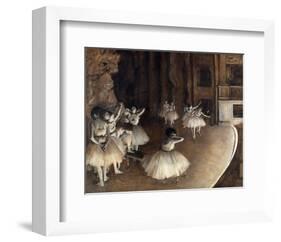 Dance Rehearsal, c.1874-Edgar Degas-Framed Art Print