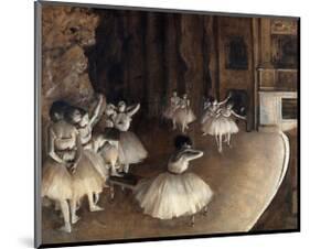 Dance Rehearsal, c.1874-Edgar Degas-Mounted Art Print