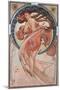 Dance (Rose), 1898 (Colour Litho)-Alphonse Marie Mucha-Mounted Giclee Print