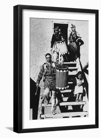 Dance, San Ildefonso Pueblo, New Mexico, 1942-Ansel Adams-Framed Photographic Print