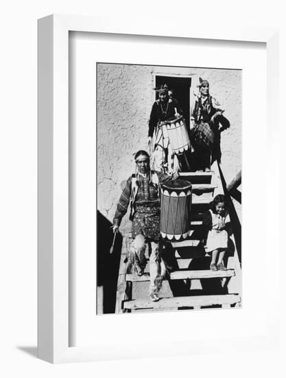 Dance, San Ildefonso Pueblo, New Mexico, 1942-Ansel Adams-Framed Photographic Print