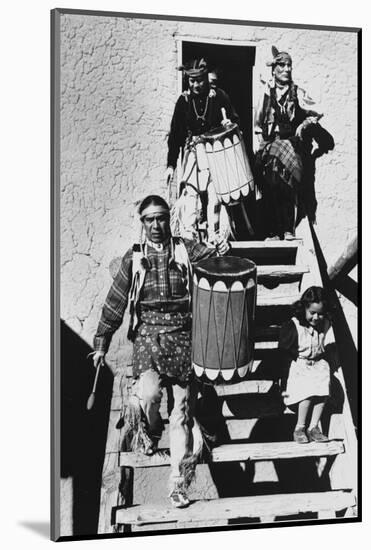 Dance, San Ildefonso Pueblo, New Mexico, 1942-Ansel Adams-Mounted Photographic Print