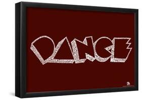 Dance Styles Text Poster-null-Framed Poster