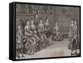 Dance: the Duke of Chartres in the Minuet with Miss-Antoine Trouvain-Framed Stretched Canvas