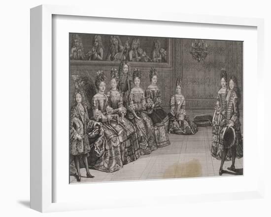 Dance: the Duke of Chartres in the Minuet with Miss-Antoine Trouvain-Framed Giclee Print