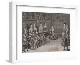 Dance: the Duke of Chartres in the Minuet with Miss-Antoine Trouvain-Framed Giclee Print
