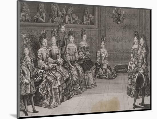 Dance: the Duke of Chartres in the Minuet with Miss-Antoine Trouvain-Mounted Giclee Print