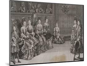 Dance: the Duke of Chartres in the Minuet with Miss-Antoine Trouvain-Mounted Giclee Print