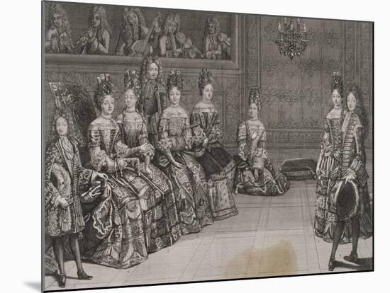 Dance: the Duke of Chartres in the Minuet with Miss-Antoine Trouvain-Mounted Giclee Print