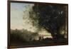 Dance under the Trees at the Edge of the Lake, 1865-70-Jean-Baptiste-Camille Corot-Framed Giclee Print