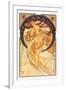 Dance-Alphonse Mucha-Framed Art Print