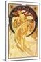 Dance-Alphonse Mucha-Mounted Art Print