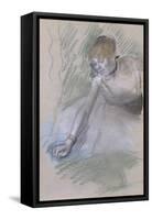 Dancer, 1880-85-Edgar Degas-Framed Stretched Canvas