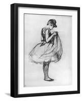 Dancer Adjusting Her Costume and Hitching Up Her Skirt, 1889-Henri de Toulouse-Lautrec-Framed Giclee Print