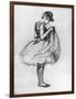 Dancer Adjusting Her Costume and Hitching Up Her Skirt, 1889-Henri de Toulouse-Lautrec-Framed Giclee Print