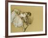 Dancer Adjusting Her Shoe, circa 1890-Edgar Degas-Framed Giclee Print