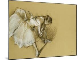 Dancer Adjusting Her Shoe, circa 1890-Edgar Degas-Mounted Giclee Print