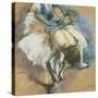 Dancer Adjusting Her Shoes, about 1880/85-Edgar Degas-Stretched Canvas