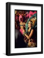 Dancer Amid Crowd of Samba Enthusiasts in Scanty, for Annual Rio Carnival Samba School Parade-Bill Ray-Framed Photographic Print