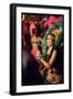 Dancer Amid Crowd of Samba Enthusiasts in Scanty, for Annual Rio Carnival Samba School Parade-Bill Ray-Framed Photographic Print