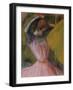 Dancer arranging her Hair by Edgar Degas-Edgar Degas-Framed Giclee Print