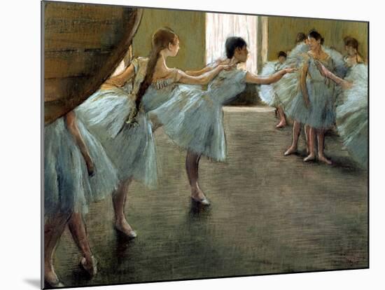 Dancer at Rehearsal-Edgar Degas-Mounted Premium Giclee Print