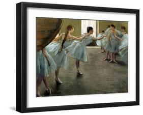 Dancer at Rehearsal-Edgar Degas-Framed Art Print