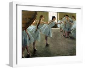 Dancer at Rehearsal-Edgar Degas-Framed Art Print