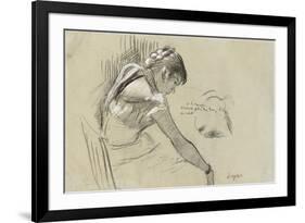 Dancer at Rest; Danseuse Au Repos, 1879-Edgar Degas-Framed Giclee Print