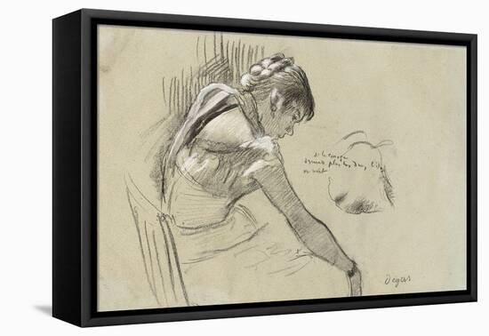 Dancer at Rest; Danseuse Au Repos, 1879-Edgar Degas-Framed Stretched Canvas