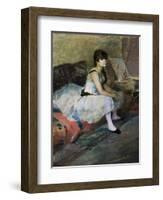 Dancer at Rest-Edgar Degas-Framed Giclee Print
