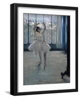 Dancer at the Photographer, 1875-Edgar Degas-Framed Giclee Print