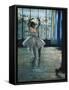 Dancer at the Photographer's Studio-Edgar Degas-Framed Stretched Canvas