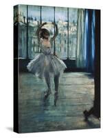 Dancer at the Photographer's Studio-Edgar Degas-Stretched Canvas