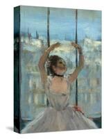 Dancer at the Photographers Studio-Edgar Degas-Stretched Canvas