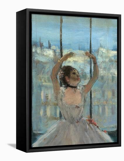 Dancer at the Photographers Studio-Edgar Degas-Framed Stretched Canvas