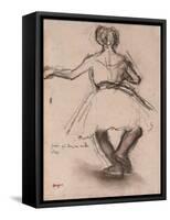 Dancer, Back View-Edgar Degas-Framed Stretched Canvas